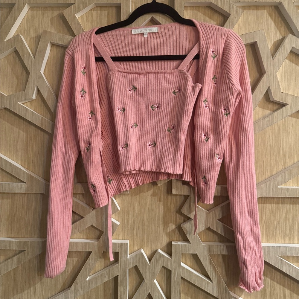 Cardigan tank top set